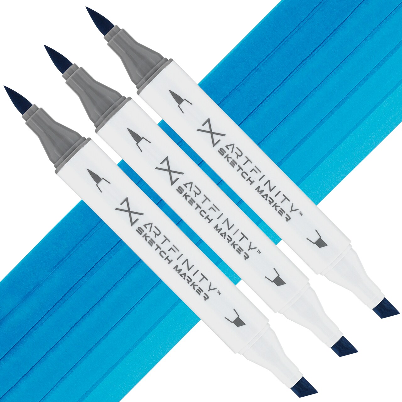 Artfinity Sketch Marker Sets - Set of 3 - Neutral Gray, Vibrant, Professional, Dye-Based Alcohol Markers for Artists, Drawing, Travel, & More